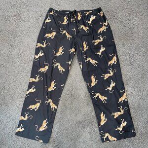WOODSTOCK LAUNDRY Leopard Print 100% Cotton Pajama Pyjama Trousers NEW Men's XXL